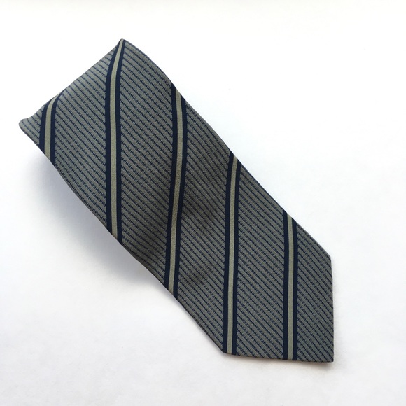 Giorgio Armani Cravatte 100% Silk Green Striped Print Men's Neck Tie Designer - Picture 2 of 4
